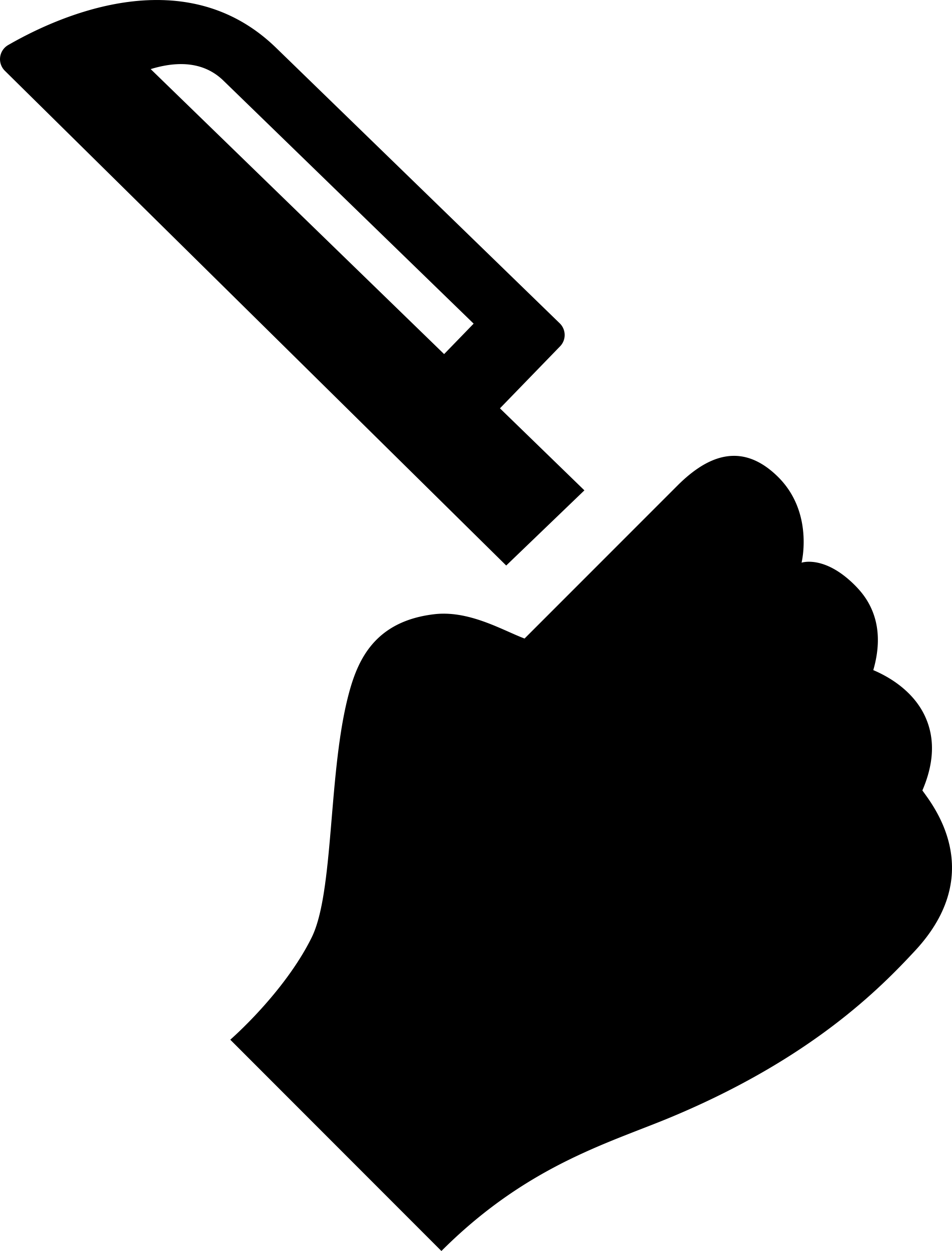 Hand Holding Up A Knife Simple Line Art Svg Free Vectors